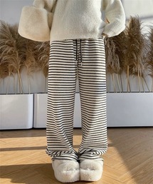 Dream garden（ドリームガーデン）の「ボーダー柄ワイドパンツ（スウェットパンツ）」