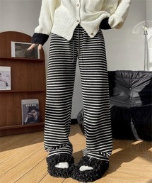 Dream garden（ドリームガーデン）の「ボーダー柄ワイドパンツ（スウェットパンツ）」