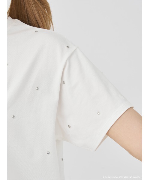 Hello DarichキルティングアップリケビジューTシャツ（Tシャツ