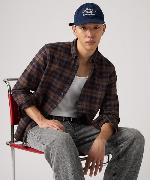 Levi's — oversized button‑down шорт‑даун стиль (Levi's Oversized Buttondown)