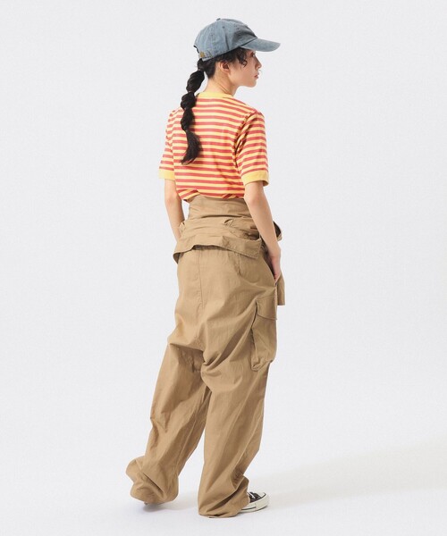 BEAMS BOY(ビームスボーイ)の「ボーダー バインダー ショートスリーブ Tシャツ(Tシャツ/カットソー・レディース・イエロー/パープル/グリーン/ブラック・1/2/3)」の22枚目の写真