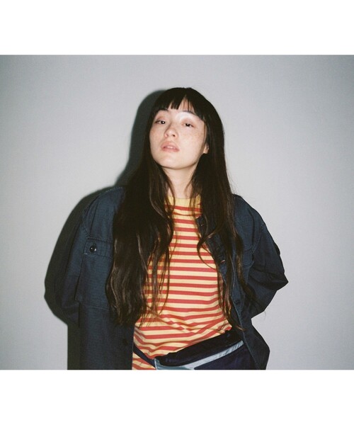 BEAMS BOY(ビームスボーイ)の「ボーダー バインダー ショートスリーブ Tシャツ(Tシャツ/カットソー・レディース・イエロー/パープル/グリーン/ブラック・1/2/3)」の20枚目の写真