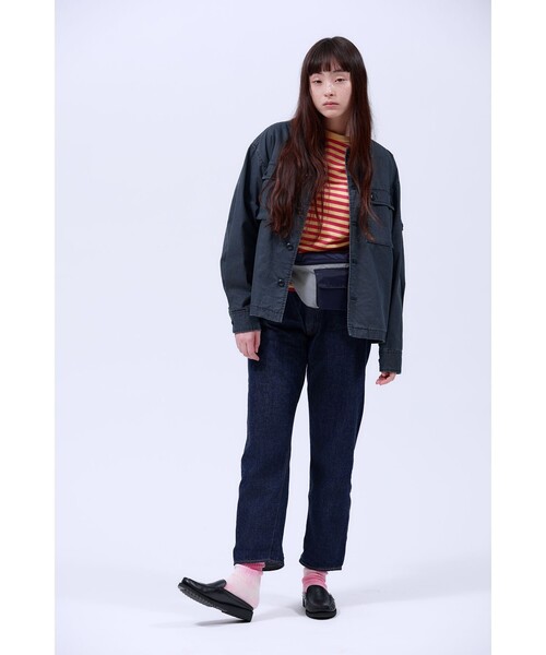 BEAMS BOY(ビームスボーイ)の「ボーダー バインダー ショートスリーブ Tシャツ(Tシャツ/カットソー・レディース・イエロー/パープル/グリーン/ブラック・1/2/3)」の19枚目の写真