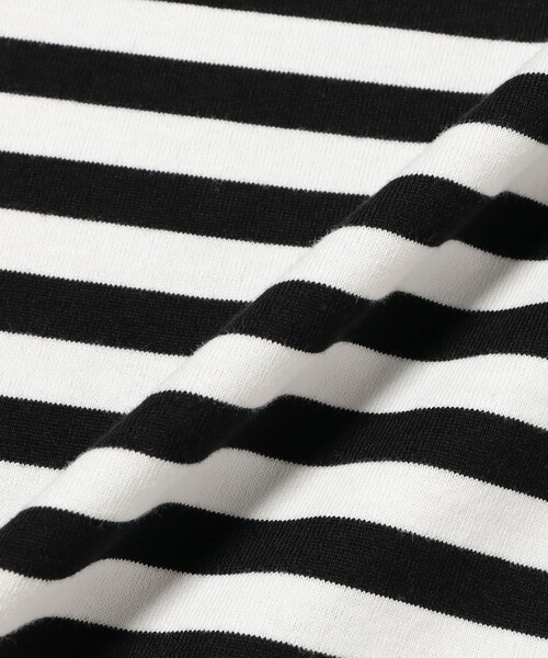 BEAMS BOY（ビームスボーイ）の「ボーダー バインダー ショートスリーブ Tシャツ（Tシャツ/カットソー・レディース・イエロー/パープル/グリーン/ブラック・1/2/3）」の10枚目の写真