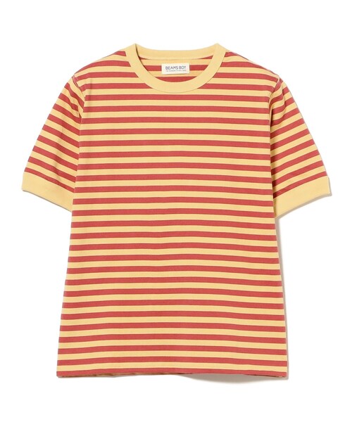 BEAMS BOY（ビームスボーイ）の「ボーダー バインダー ショートスリーブ Tシャツ（Tシャツ/カットソー・レディース・イエロー/パープル/グリーン/ブラック・1/2/3）」の11枚目の写真