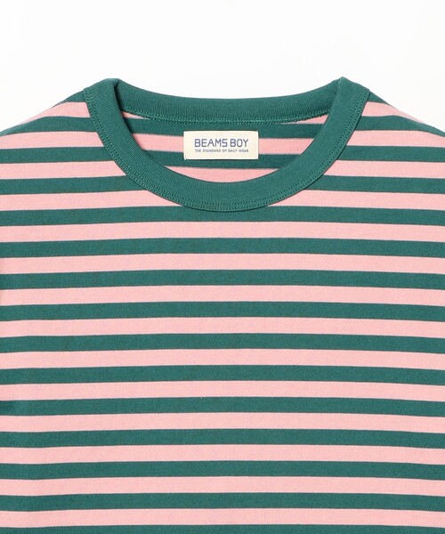 BEAMS BOY（ビームスボーイ）の「ボーダー バインダー ショートスリーブ Tシャツ（Tシャツ/カットソー・レディース・イエロー/パープル/グリーン/ブラック・1/2/3）」の15枚目の写真