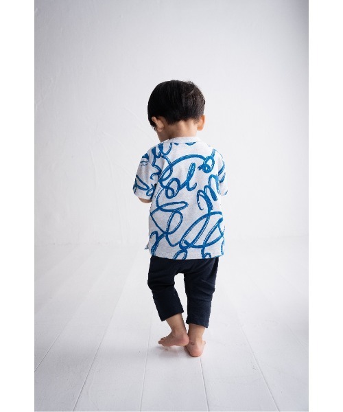 maarook(マルーク)の「ぐるぐるストロークPT天竺babyセット(ロンパース・キッズ・ブルー・90cm/80cm)」の4枚目の写真