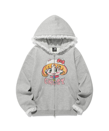 NICE GHOST CLUB（ナイスゴーストクラブ）の「[X SOULPUSSSY CAT]GHOSTSOULGIRL CAT HOODIE ZIPUP_GREY(NG2EFUM488D)（パーカー）」