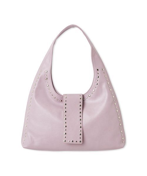 LILY BROWN（リリーブラウン）の「スタッズトートバッグ（トートバッグ・レディース・ラベンダー/ブラウン/アイボリー・F）」の3枚目の写真