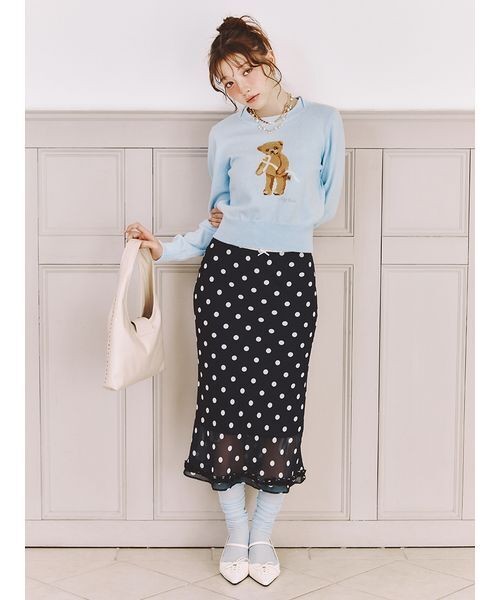 LILY BROWN（リリーブラウン）の「スタッズトートバッグ（トートバッグ・レディース・ラベンダー/ブラウン/アイボリー・F）」の5枚目の写真