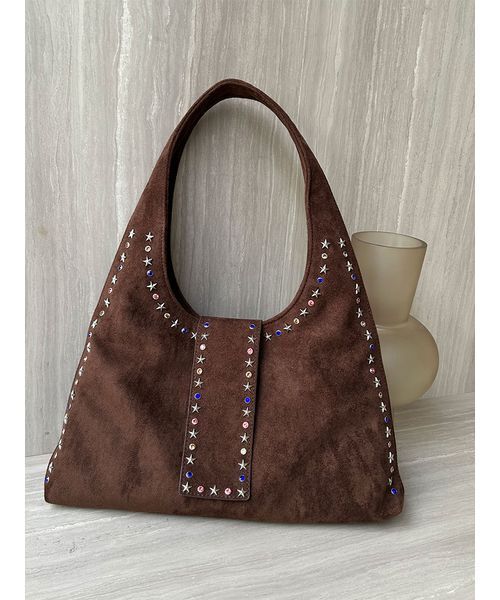 LILY BROWN（リリーブラウン）の「スタッズトートバッグ（トートバッグ・レディース・ラベンダー/ブラウン/アイボリー・F）」の17枚目の写真