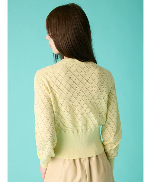 FURFUR（ファーファー）の「リボンビーズ刺繍アイレットカーディガン（カーディガン/ボレロ・レディース・ブラック/ホワイト/ライム・F）」の10枚目の写真