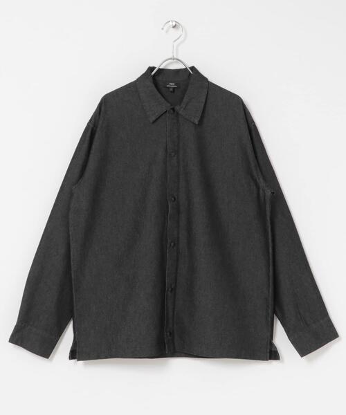 ITEMS URBANRESEARCH（アイテムズ アーバンリサーチ）の「スナップボタンデニムレギュラーカラーシャツ（シャツ/ブラウス・メンズ・ブルー/ネイビー/ブラック・LARGE/MEDIUM）」の10枚目の写真