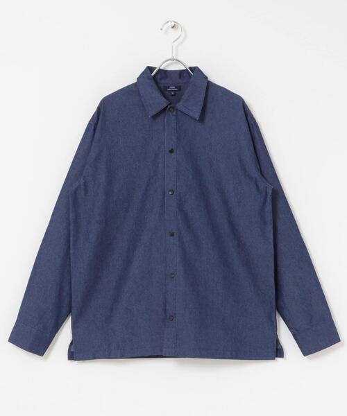 ITEMS URBANRESEARCH（アイテムズ アーバンリサーチ）の「スナップボタンデニムレギュラーカラーシャツ（シャツ/ブラウス・メンズ・ブルー/ネイビー/ブラック・LARGE/MEDIUM）」の17枚目の写真