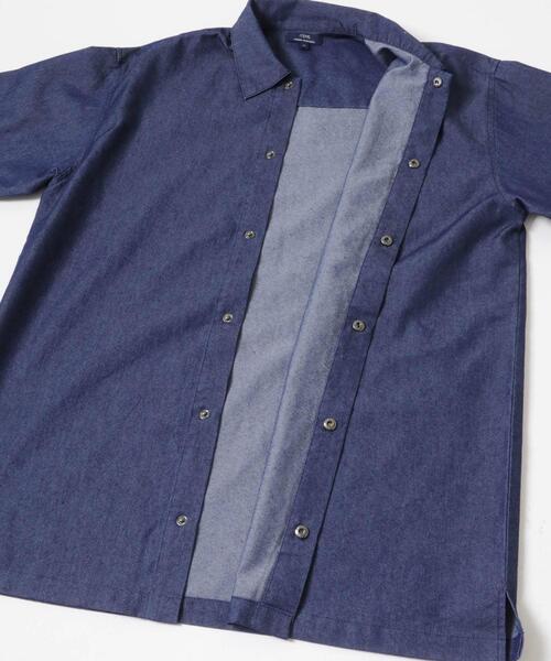 ITEMS URBANRESEARCH（アイテムズ アーバンリサーチ）の「スナップボタンデニムレギュラーカラーシャツ（シャツ/ブラウス・メンズ・ブルー/ネイビー/ブラック・LARGE/MEDIUM）」の18枚目の写真
