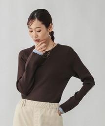 GLOBAL WORK | メルティ袖切り替えプルオーバー/638311(ニット/セーター)