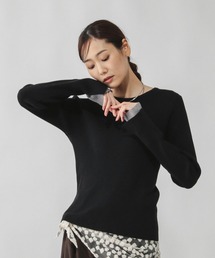 GLOBAL WORK | メルティ袖切り替えプルオーバー/638311(ニット/セーター)