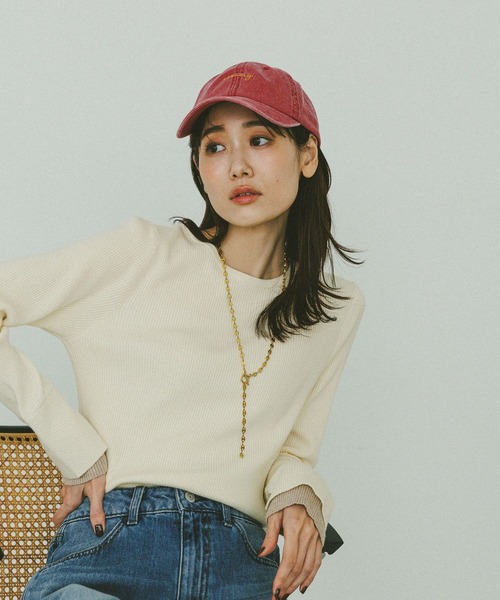 GLOBAL WORK（グローバルワーク）の「メルティ袖切り替えプルオーバー/638311（ニット/セーター・レディース・オフホワイト/ブラック/ダークブラウン/ライトグレー・MEDIUM/LARGE）」の11枚目の写真