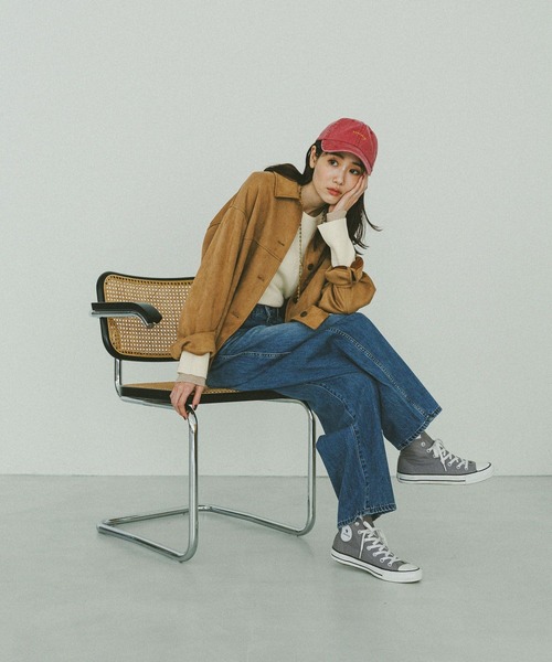 GLOBAL WORK（グローバルワーク）の「メルティ袖切り替えプルオーバー/638311（ニット/セーター・レディース・オフホワイト/ブラック/ダークブラウン/ライトグレー・MEDIUM/LARGE）」の7枚目の写真