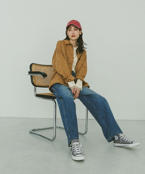 GLOBAL WORK（グローバルワーク）の「メルティ袖切り替えプルオーバー/638311（ニット/セーター・レディース・オフホワイト/ブラック/ダークブラウン/ライトグレー・MEDIUM/LARGE）」の5枚目の写真