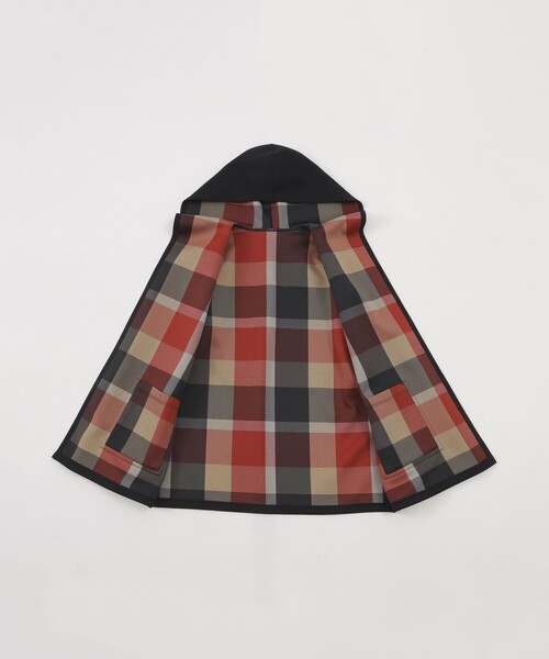 BLUE LABEL CRESTBRIDGE（ブルーレーベルクレストブリッジ）の「クレストブリッジチェックリバーシブルダンボールミディ丈コーディガン（その他アウター・レディース・パープル/ダークネイビー/ブラック・38）」の10枚目の写真