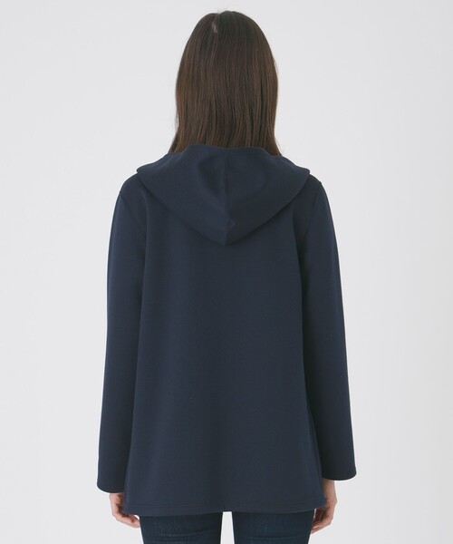 BLUE LABEL CRESTBRIDGE（ブルーレーベルクレストブリッジ）の「クレストブリッジチェックリバーシブルダンボールミディ丈コーディガン（その他アウター・レディース・パープル/ダークネイビー/ブラック・38）」の14枚目の写真