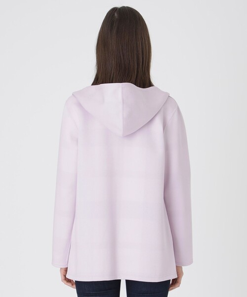 BLUE LABEL CRESTBRIDGE（ブルーレーベルクレストブリッジ）の「クレストブリッジチェックリバーシブルダンボールミディ丈コーディガン（その他アウター・レディース・パープル/ダークネイビー/ブラック・38）」の22枚目の写真