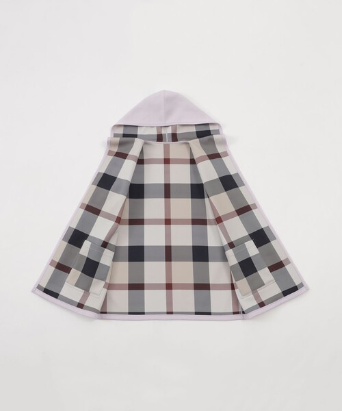 BLUE LABEL CRESTBRIDGE（ブルーレーベルクレストブリッジ）の「クレストブリッジチェックリバーシブルダンボールミディ丈コーディガン（その他アウター・レディース・パープル/ダークネイビー/ブラック・38）」の5枚目の写真