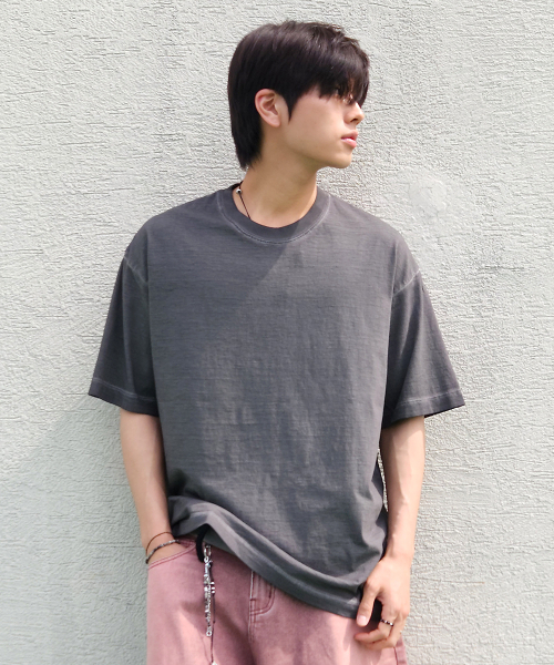 ASTRAL PROJECTION(アストラルプロジェクション)の「ピグメントルーズフィット半袖Tシャツ_チャコール(Tシャツ/カットソー・メンズ・その他・M/L/XL/XXL)」の5枚目の写真