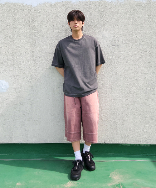 ASTRAL PROJECTION(アストラルプロジェクション)の「ピグメントルーズフィット半袖Tシャツ_チャコール(Tシャツ/カットソー・メンズ・その他・M/L/XL/XXL)」の6枚目の写真