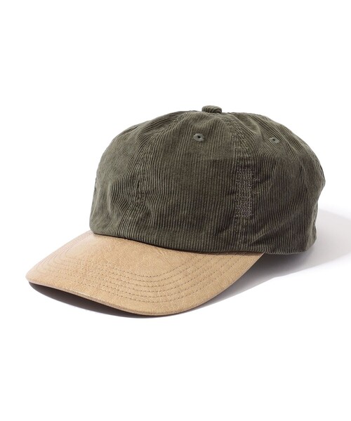 KIJIMA TAKAYUKI CORDUROY & FAUX LEATHER 6PANEL CAP（キャップ