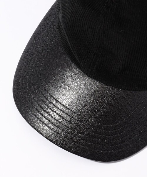 KIJIMA TAKAYUKI CORDUROY & FAUX LEATHER 6PANEL CAP（キャップ