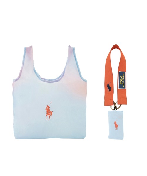 POLO RALPH LAUREN(ポロ ラルフ ローレン)の「カラビナベルト付き ポケッタブル 軽量 レインバッグS(トートバッグ・レディース・カーキ/サックスブルー/ネイビー/ベージュ/ライトグレー・FREE)」の5枚目の写真