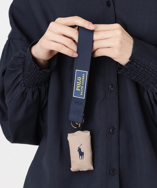 POLO RALPH LAUREN(ポロ ラルフ ローレン)の「カラビナベルト付き ポケッタブル 軽量 レインバッグS(トートバッグ・レディース・カーキ/サックスブルー/ネイビー/ベージュ/ライトグレー・FREE)」の6枚目の写真