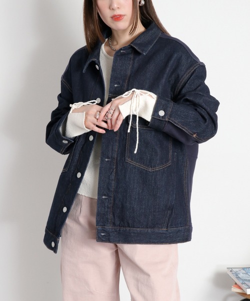 cepo（セポ）の「スリットレースアップニットソー（ニット/セーター・レディース・ブラック/グレー/オフホワイト・M）」の16枚目の写真