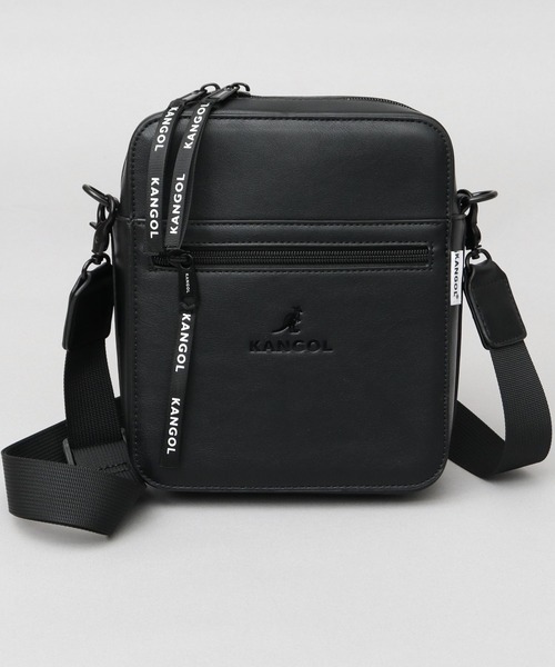 KANGOL(カンゴール)の「<A.M.S.別注> レザー調 ボックス型 ショルダーバッグ(ショルダーバッグ・メンズ・ブラック・FREE)」の16枚目の写真