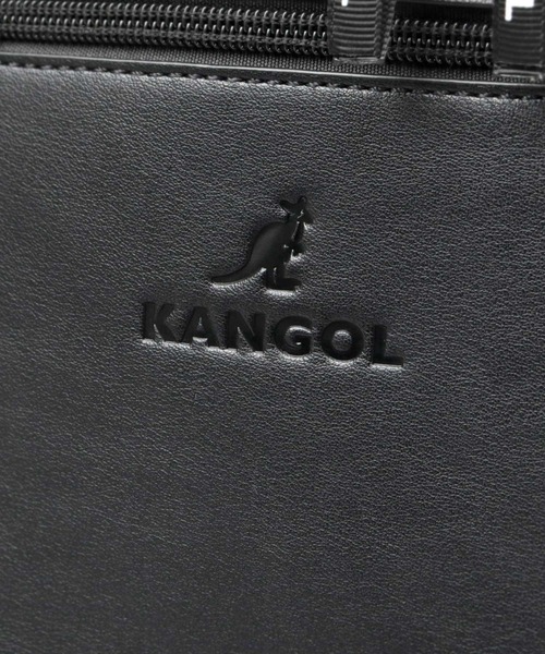 KANGOL(カンゴール)の「<A.M.S.別注> レザー調 ボックス型 ショルダーバッグ(ショルダーバッグ・メンズ・ブラック・FREE)」の4枚目の写真