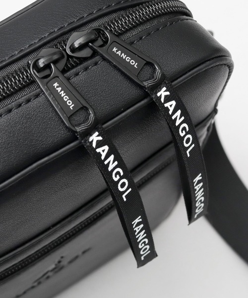 KANGOL(カンゴール)の「<A.M.S.別注> レザー調 ボックス型 ショルダーバッグ(ショルダーバッグ・メンズ・ブラック・FREE)」の13枚目の写真