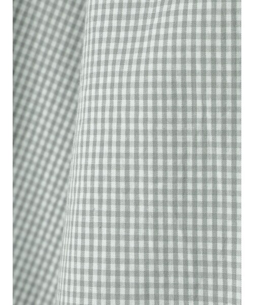 mizuiroind(ミズイロインド)の「mizuiro ind チェックフリルギャザーカラーシャツ(シャツ/ブラウス・レディース・グレー/ブラック/ブラック系その他・FREE)」の5枚目の写真