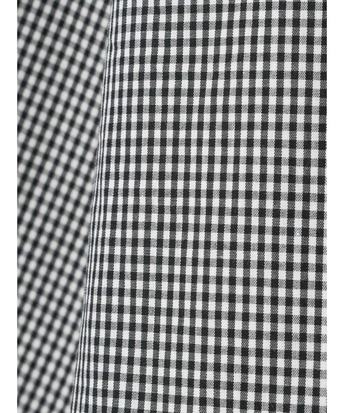 mizuiroind(ミズイロインド)の「mizuiro ind チェックフリルギャザーカラーシャツ(シャツ/ブラウス・レディース・グレー/ブラック/ブラック系その他・FREE)」の6枚目の写真