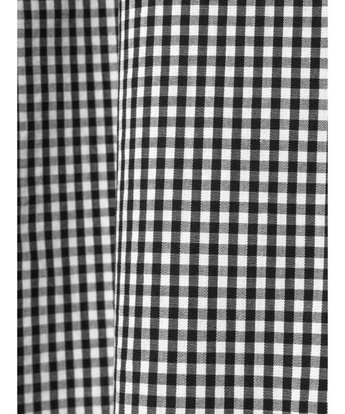 mizuiroind(ミズイロインド)の「mizuiro ind チェックフリルギャザーカラーシャツ(シャツ/ブラウス・レディース・グレー/ブラック/ブラック系その他・FREE)」の7枚目の写真