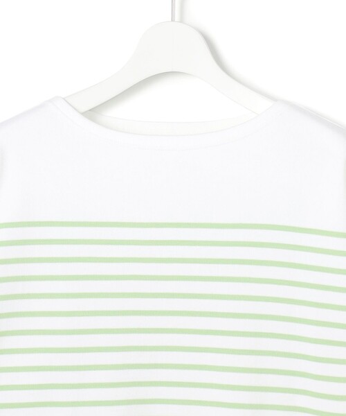 23区 S(ニジュウサンクチイサイサイズ)の「Armor-lux パネルボーダー クロップド カットソー(Tシャツ/カットソー・レディース・スカイブルー系1/ライトグリーン系1/ピンク系1/ネイビー系1・32)」の5枚目の写真