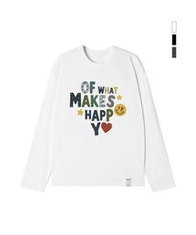 [UNISEX]MAKES HAPPYロングスリーブTシャツ_3color
