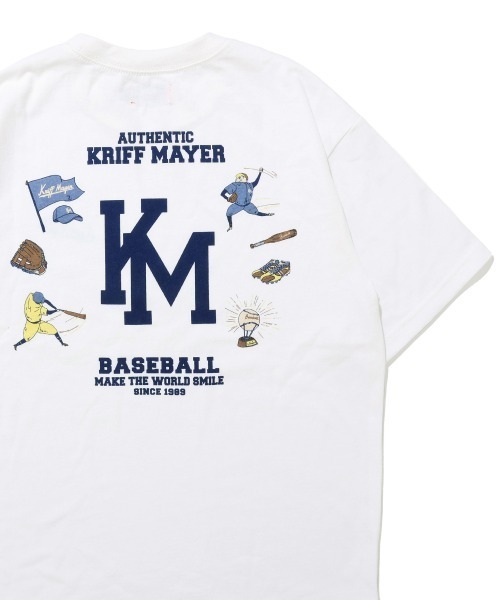 KRIFF MAYER Kid's Collection（クリフメイヤーキッズコレクション）の「【抗ピリング・接触冷感・吸汗速乾】冷感ベースボールT(LOGO)（Tシャツ/カットソー・キッズ・オフホワイト/ライトグリーン/ネイビー/イエロー/チャコール・170/160/150/140/130/120）」の13枚目の写真