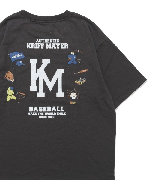 KRIFF MAYER Kid's Collection（クリフメイヤーキッズコレクション）の「【抗ピリング・接触冷感・吸汗速乾】冷感ベースボールT(LOGO)（Tシャツ/カットソー・キッズ・オフホワイト/ライトグリーン/ネイビー/イエロー/チャコール・170/160/150/140/130/120）」の14枚目の写真