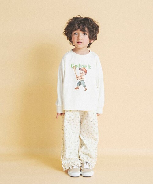 aBity select（アビティセレクト）の「【aBity select./アビティセレクト】ギンガム・小花柄フリルロングパンツ（その他パンツ・キッズ・イエロー/ブルー・90/110/130/120/100）」の15枚目の写真