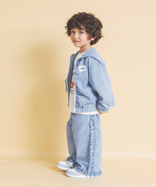 aBity select（アビティセレクト）の「【aBity select./アビティセレクト】ギンガム・小花柄フリルロングパンツ（その他パンツ・キッズ・イエロー/ブルー・90/110/130/120/100）」の8枚目の写真