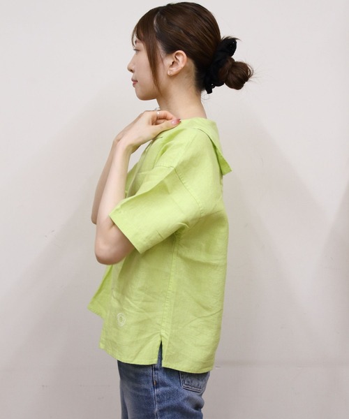 ORCIVAL(オーシバル)の「ORCIVAL/オーシバル ショートスリーブセーラーシャツ SHORTSLEEVE SAILOR SHIRT OR-B0389 YLM(シャツ/ブラウス・レディース・イエロー/チャコールグレー/ライトグレー・1)」の8枚目の写真