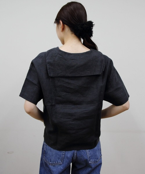 ORCIVAL(オーシバル)の「ORCIVAL/オーシバル ショートスリーブセーラーシャツ SHORTSLEEVE SAILOR SHIRT OR-B0389 YLM(シャツ/ブラウス・レディース・イエロー/チャコールグレー/ライトグレー・1)」の13枚目の写真