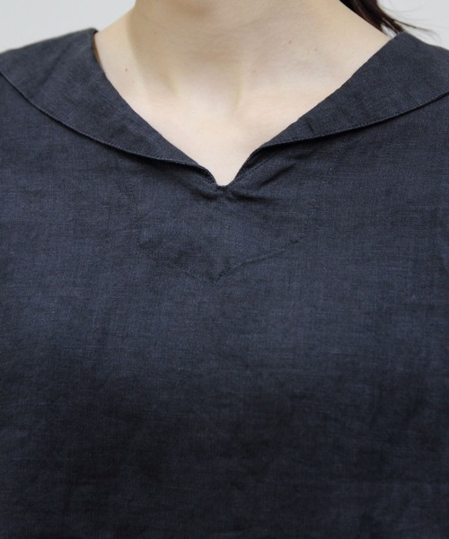 ORCIVAL(オーシバル)の「ORCIVAL/オーシバル ショートスリーブセーラーシャツ SHORTSLEEVE SAILOR SHIRT OR-B0389 YLM(シャツ/ブラウス・レディース・イエロー/チャコールグレー/ライトグレー・1)」の14枚目の写真